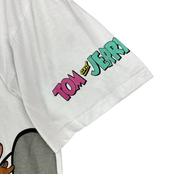 Tom & Jerry Love Tribe Cropped T-Shirt Women M Cartoon Graphic - Picture 3 of 6
